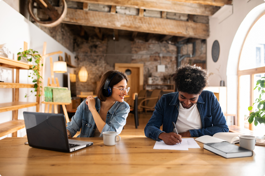 couple working from home