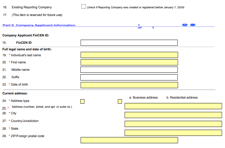 How to fill out a BOI Report - Step 5